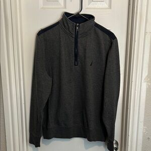 Navy Men's Quarter-Zip Sweater